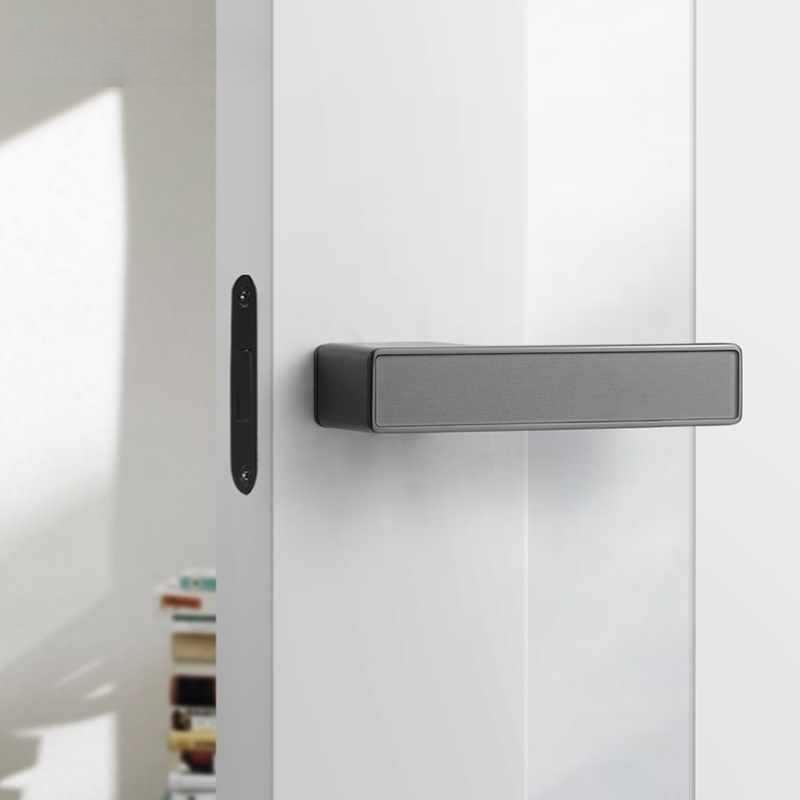 贝雷欧意室式极简房门锁内卧室磁VFK静生态音现代白色简吸约木门