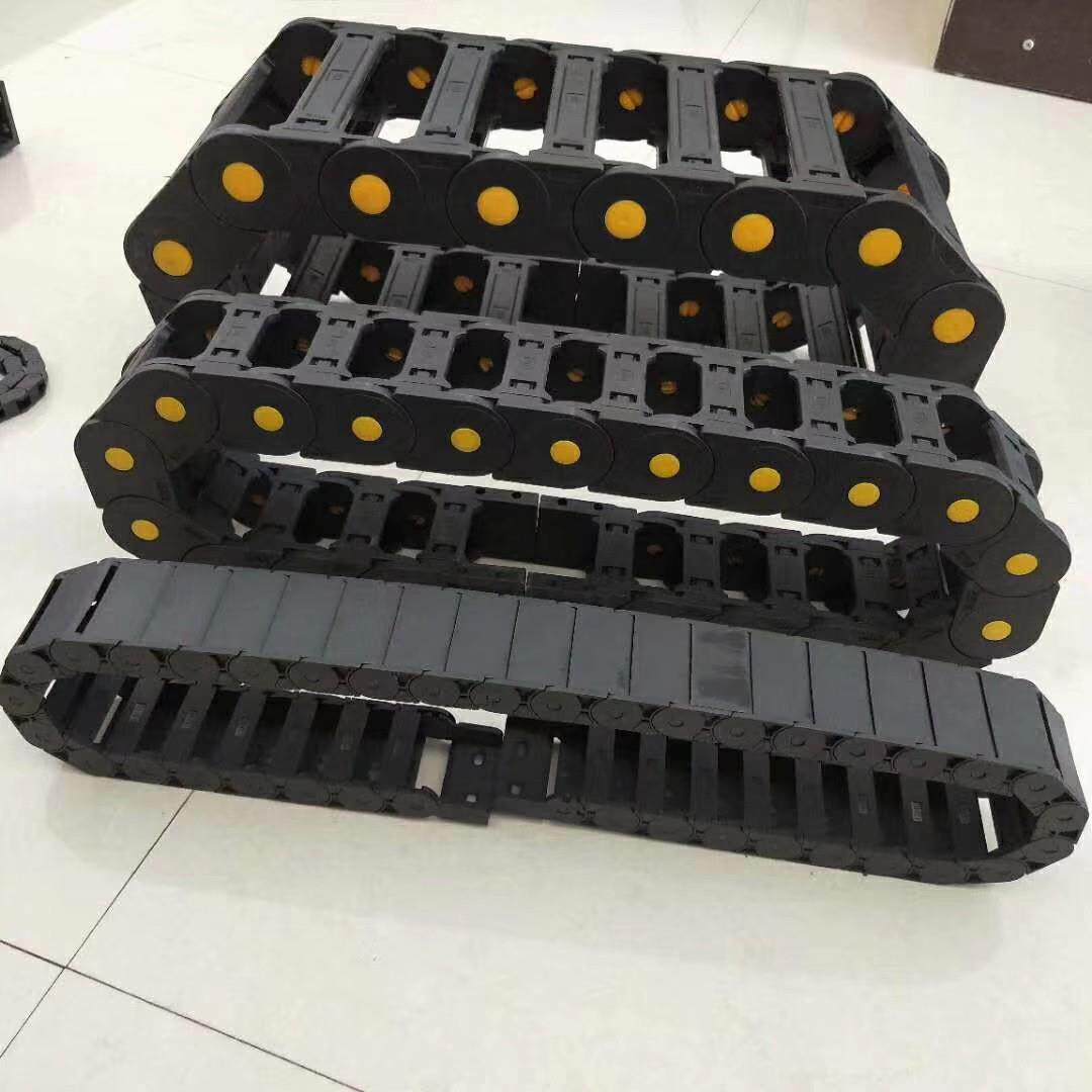 金属铁接头铝杆尼龙拖链坦克链条 铁接头承重型电缆履带线卡