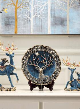 正品创意客厅电视柜玄关鹿摆件福礼字家居酒柜饰装品新乔迁居结婚