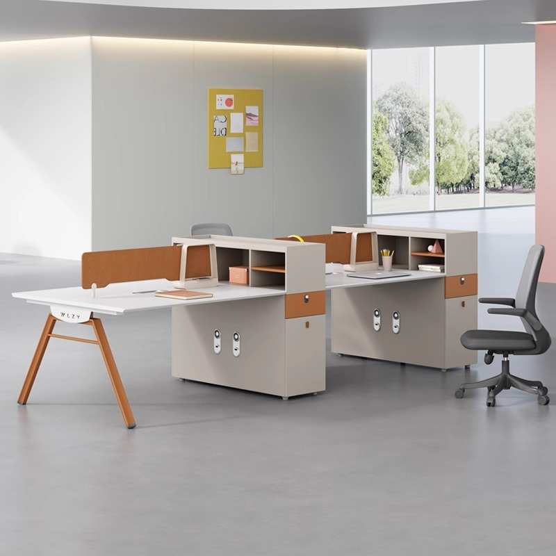 财务桌职员办公桌椅组合工位办公室屏风四人位员工卡座双人面对面