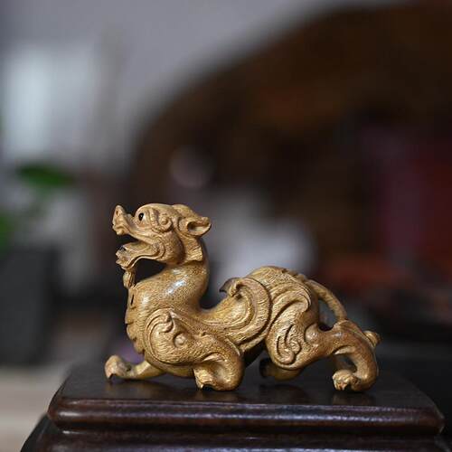 金丝楠木雕刻貔貅摆件茶桌茶宠摆饰文玩手把件个性家居摆饰装饰品