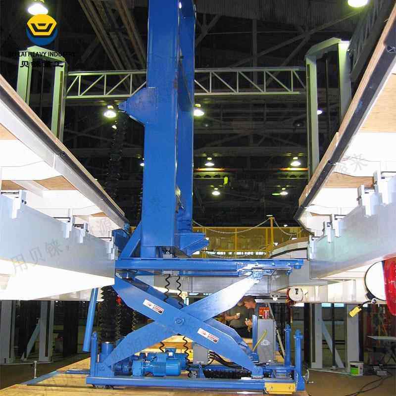 剪刀式升降机带倾斜器用于喷气机翼装配剪叉式升降平台角度翻转机