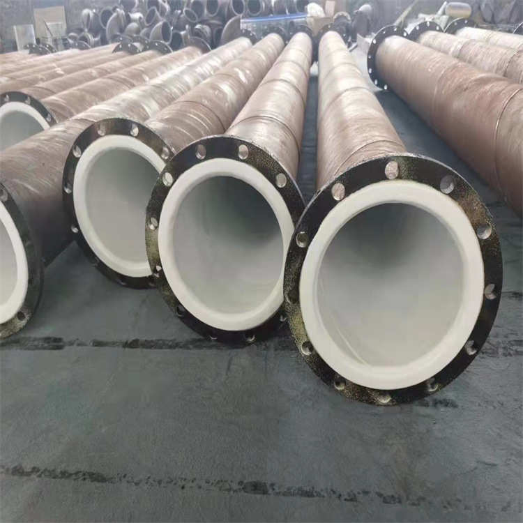 529X8衬塑螺旋钢管 排水用法兰焊接内衬塑外防腐螺旋焊钢管