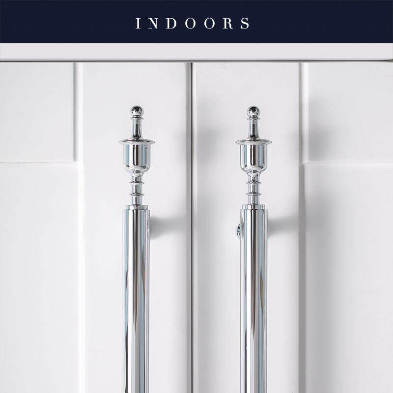 INDOORS意大利纯黄铜法式轻奢简约柜门把手整体橱柜衣柜门银色小