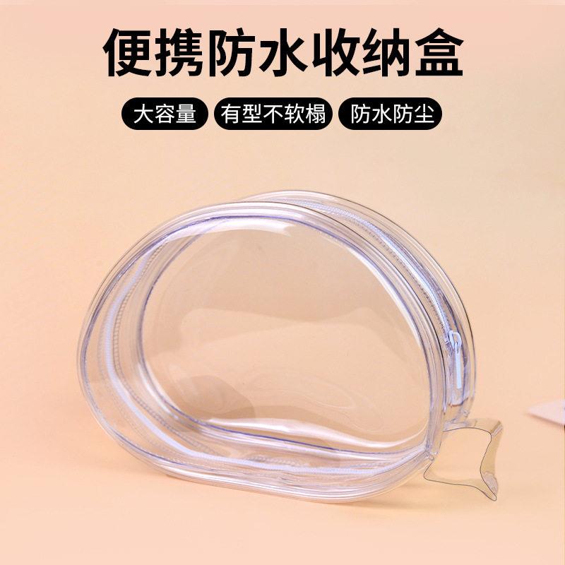 透明PVC内衣收纳盒防尘贴身衣物隔离盒拉链旅行便携收纳袋家用