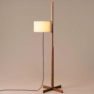 2026年新款中古实木客厅落地灯复古原木风卧室艺术氛围感立式台灯