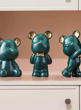 客厅暴力熊高档潮玩摆件乔迁新居礼品简约现代电视柜酒柜软装饰品