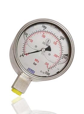 WIKA威卡超高压耐震压力表径向内牙全钢YN100BF 250MPA UNF9/16