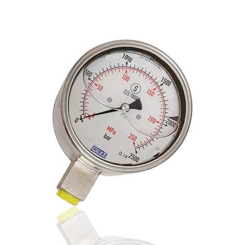 WIKA威卡超高压耐震压力表径向内牙全钢YN100BF 250MPA UNF9/16