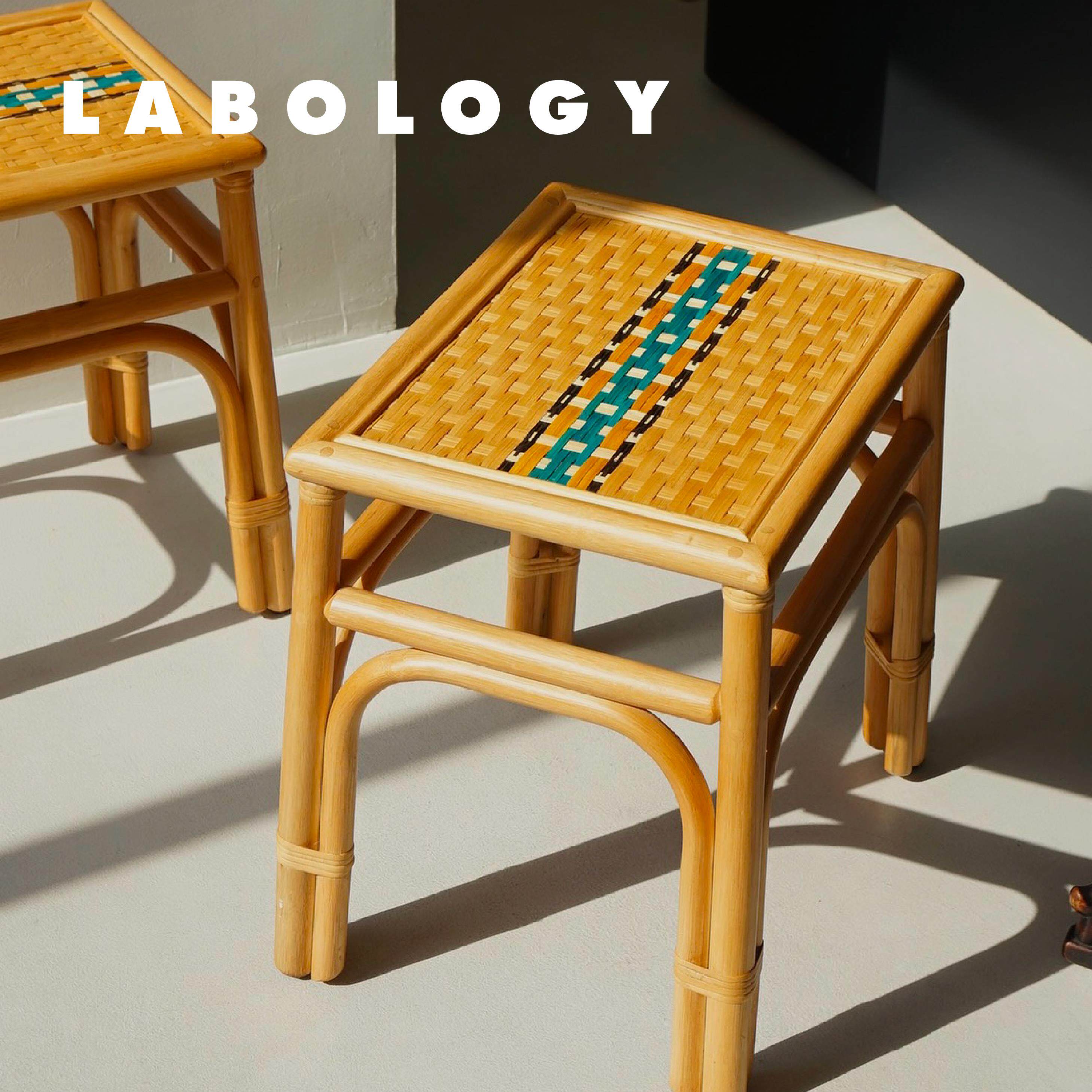 LABOLOGY HOME｜目目藤编凳 新中式餐椅床头小凳沙发边几户外凳子