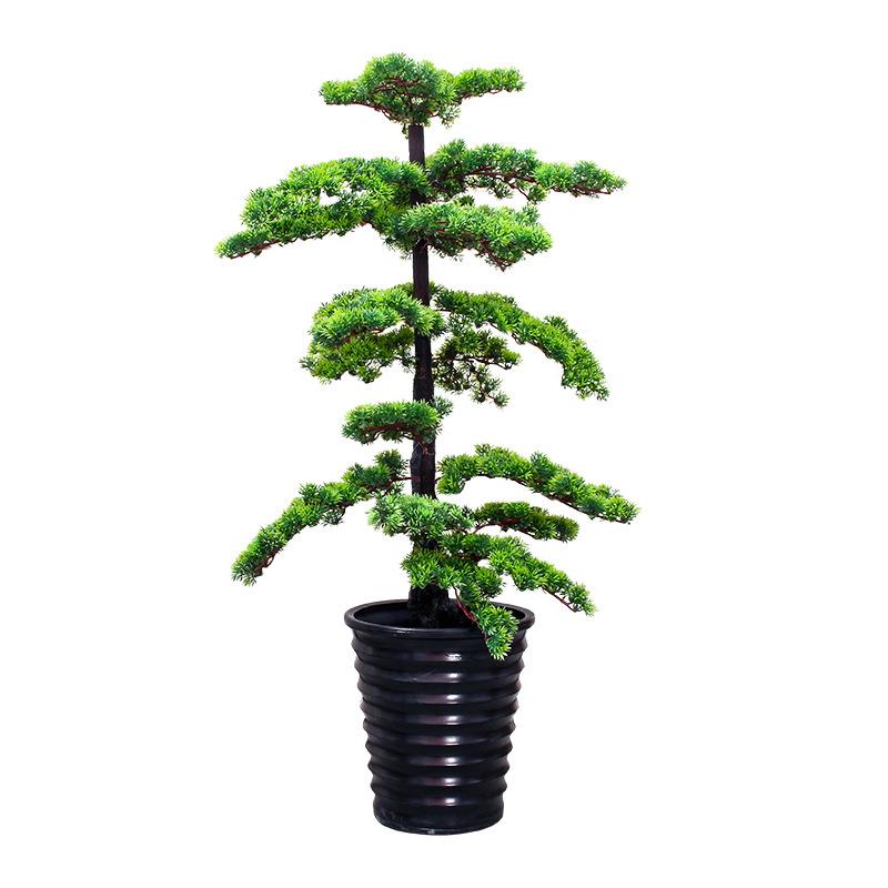 仿真树室内植物大型仿真绿植迎客松绿色盆栽客厅酒店摆放家居装饰