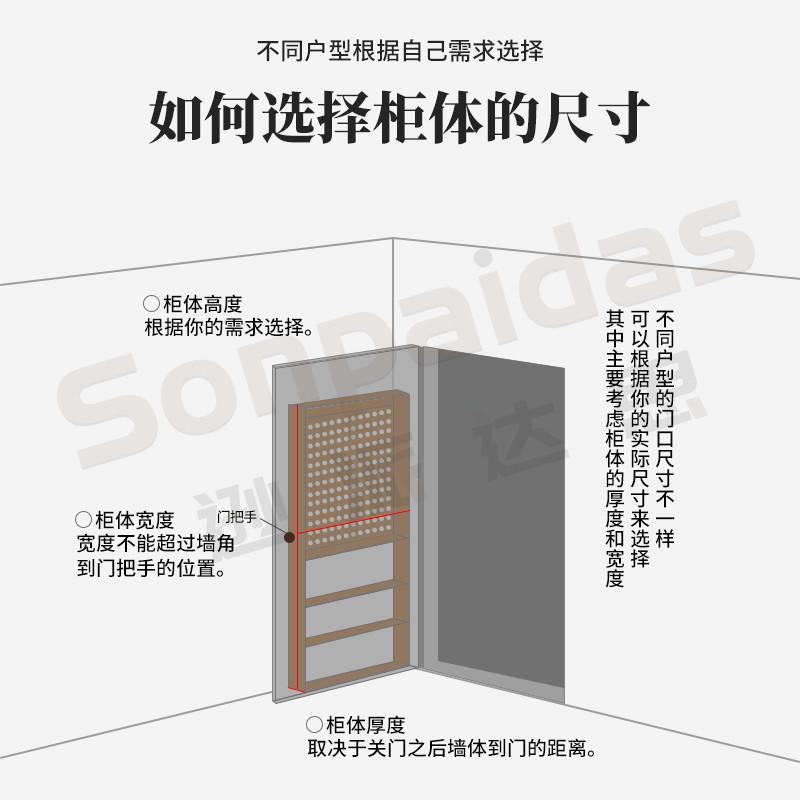 实木洞洞板置物架窄缝收纳架门后书架薄柜子小户型壁挂多层绘本架