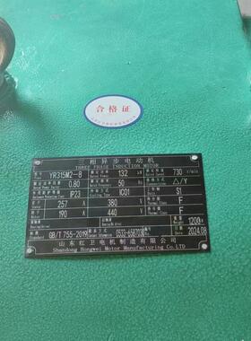 山东淄博厂家直供高原用YR315M2-8/132WYR系列绕线转子电动机