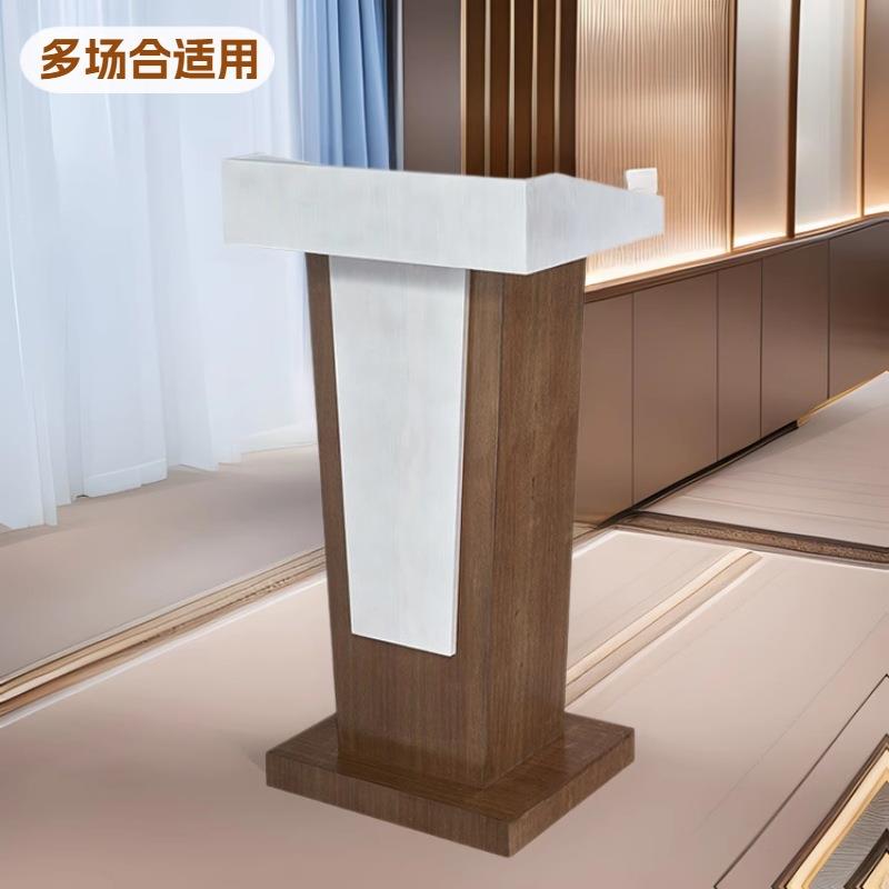 广州南方教室演讲台酒店大堂迎宾台演讲台带抽屉可印刷logoT-64