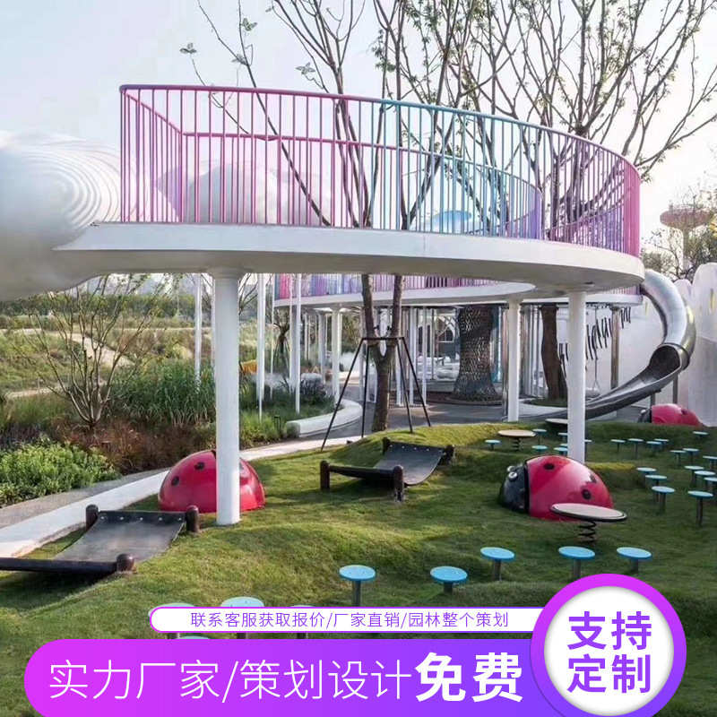 户外不锈钢滑梯大型儿童滑滑梯组合幼儿园小区公园无动力游乐设备
