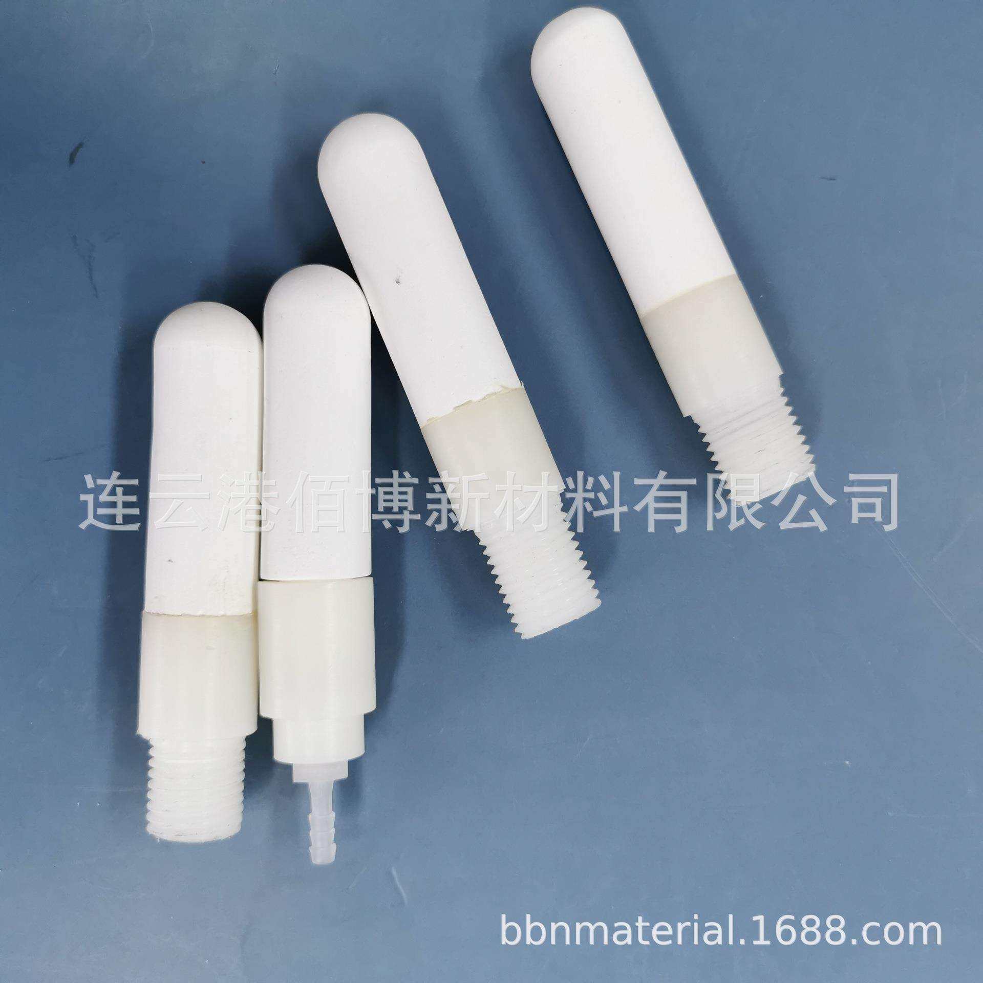 多尺寸供应微孔陶瓷管带塑料宝塔头陶土管土壤测试用渗水管