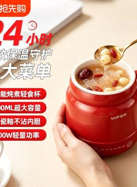 新品可携式旅行杯烧水杯多功能加热电热杯小型可携式电炖养生杯炖