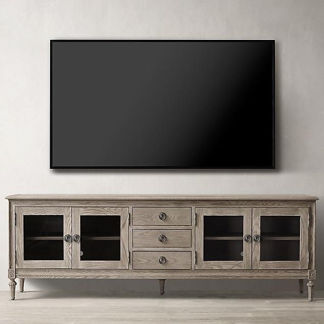 法式乡村仿古实木电视柜天地锁试听柜客厅复古做旧美式民宿风家具