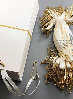 高档服装辅料黑白绳别色缎带带吊牌绳葫芦针挂PBV牌线丝挂吊绳100