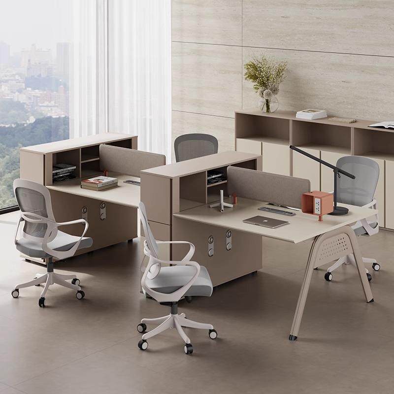 工位办公桌员工位 简约现代职员办公室桌椅组合4四6人位财务桌子