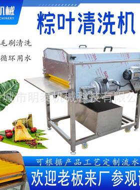 全自动粽叶清洗机箬叶芦苇叶竹叶荷叶玉米叶芭蕉叶清洗去农残设备
