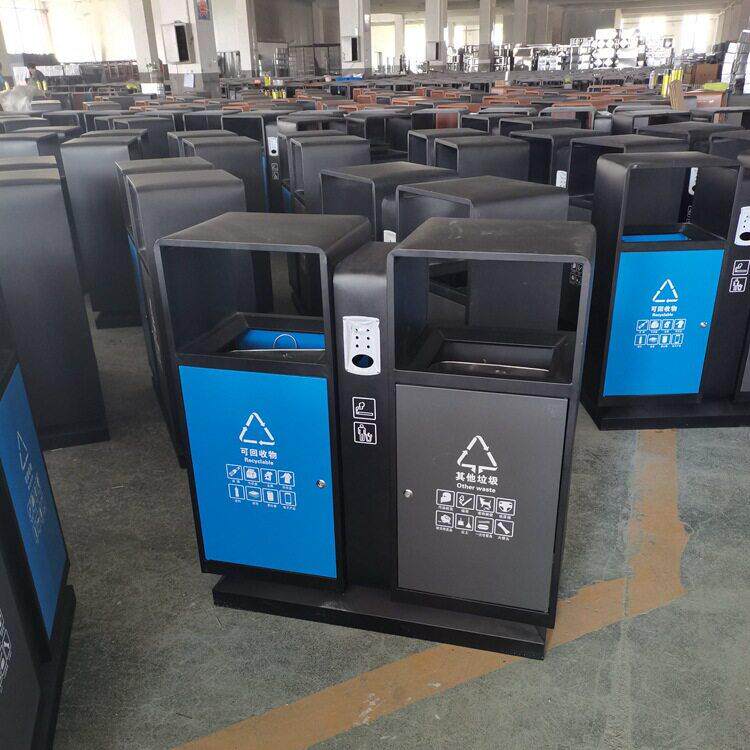 厂家定制环卫垃圾箱镀锌户外大号金属果皮箱不锈钢分类垃圾桶定做