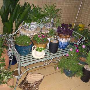 闲户三外庭长椅铁艺桌椅件套室院外公园休阳台露HY091台花园靠背