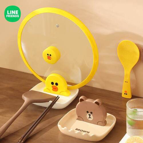 LINE FRIENDS厨房锅盖架陶瓷坐式放勺子铲子锅铲架托收纳放置器