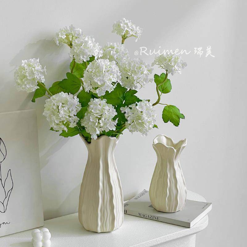 覆古法式奶油风陶瓷花瓶摆件简约水培插花客厅餐桌装饰花器高级感,家居饰品,花瓶,淘宝优惠券,粉丝福利购,淘宝优惠卷