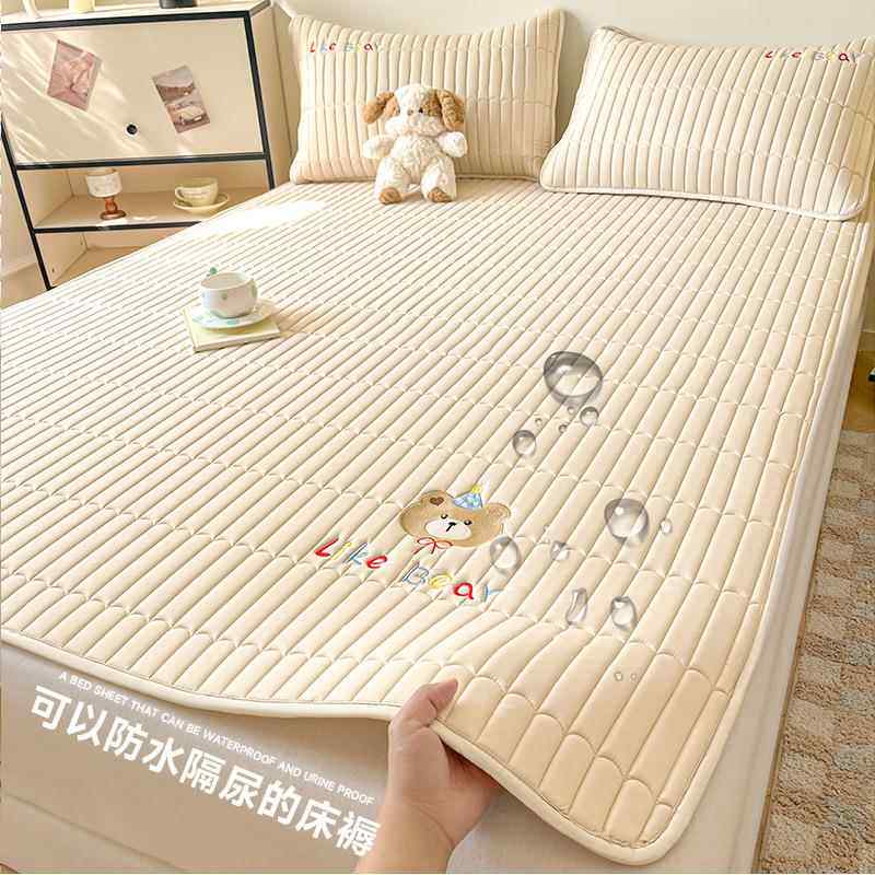 A类防水隔尿床垫软垫家用薄款床褥垫被夹棉床单单人防滑垫被褥子