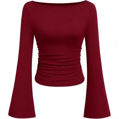 Solid V Neck Tee Casual Basic Short Sleeve T-shirt for
