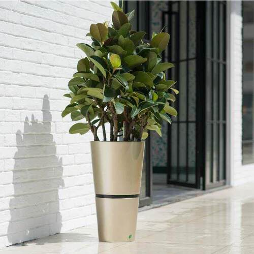 Round flowerpot large-diameter double-layer breathable livin