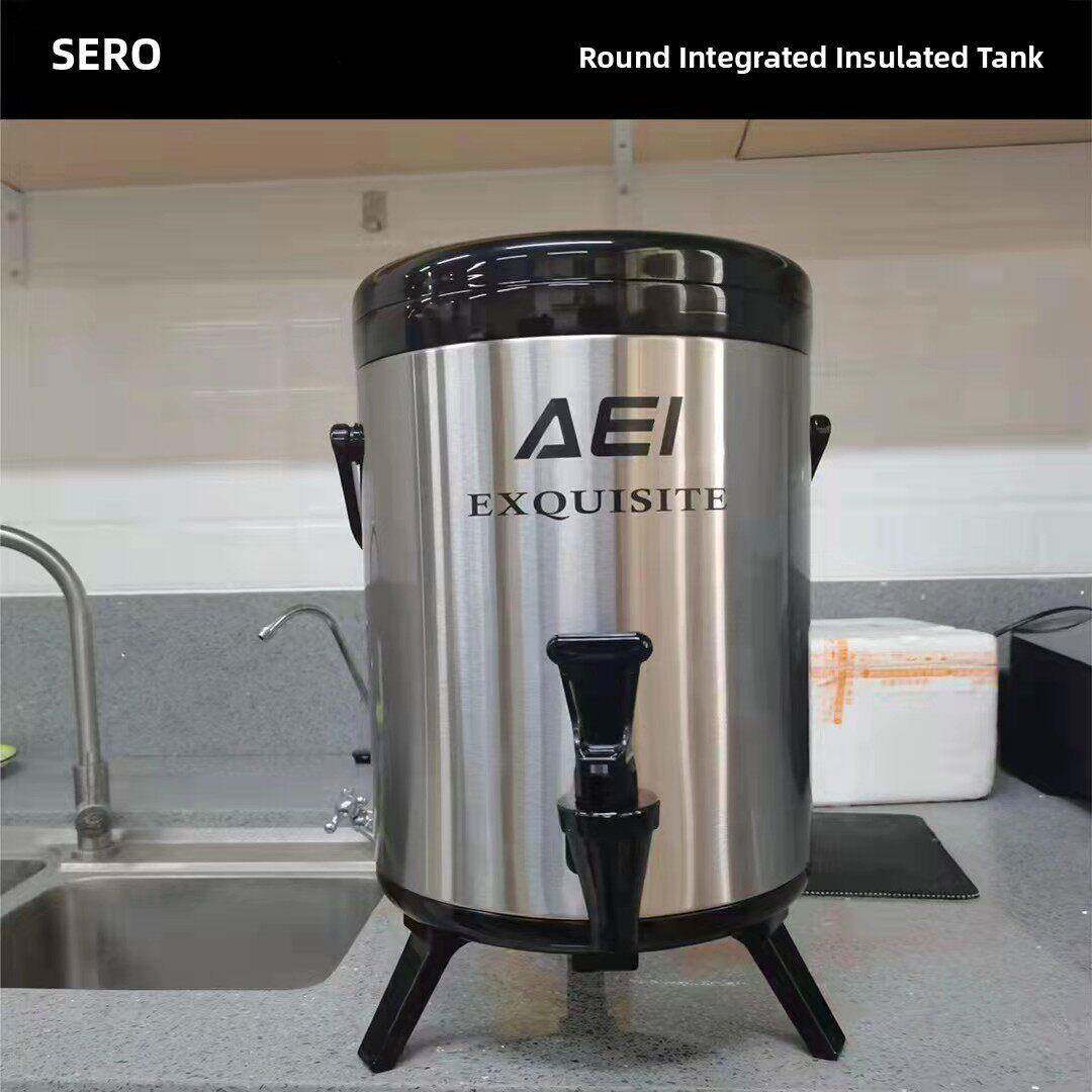 高端奶茶店10L保温桶带温度计不锈钢商用大容量8升双层冷热保温