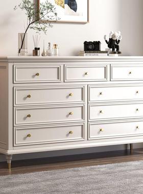 美式实木七室九斗柜床尾客厅抽屉收五纳柜置卧物储物柜斗橱TJS靠