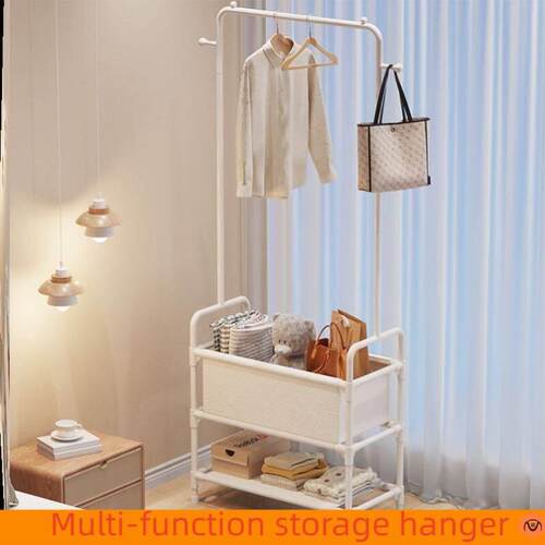 Simple clothes hanger coat storage rack shoe shelf stool衣架