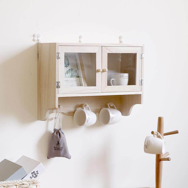 创意多格壁挂墙上免打孔置物架办公书房悬挂收纳柜玄关储物小吊柜,收纳整理,整理架/置物架/收纳架,淘宝优惠券,粉丝福利购,淘宝优惠卷