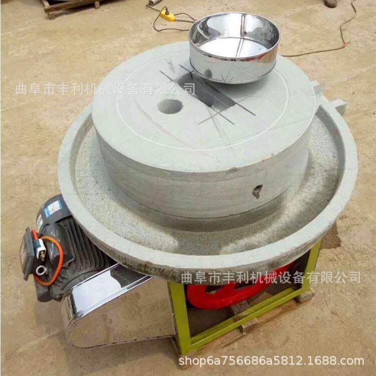 生态园仿古电动石碾子电动石碾机图片养生店艾绒艾草石磨