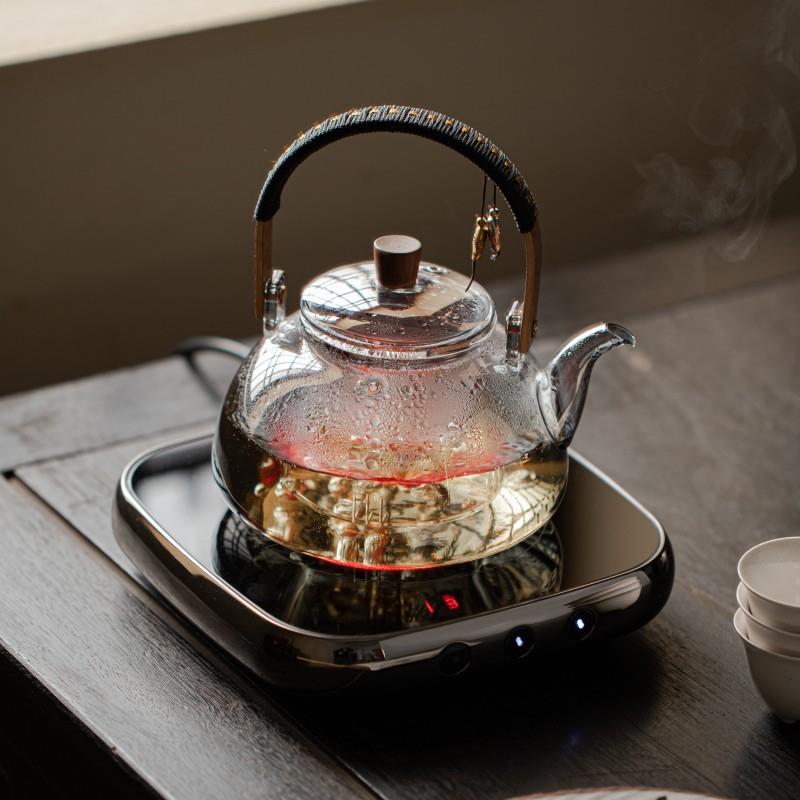 高端电陶炉煮茶养生玻璃壶家用新款超薄煮茶炉静音智能煮茶器围炉