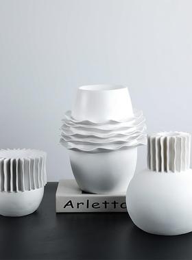 极简现代创意花瓶花器艺术摆件家居样板房间展厅玄关桌面软装饰品