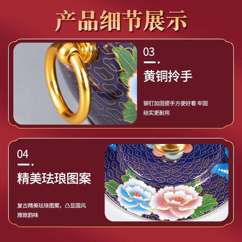 珐琅电磁炉单人铜火锅单人小火锅紫铜一人一位商用家用铜火锅铜锅