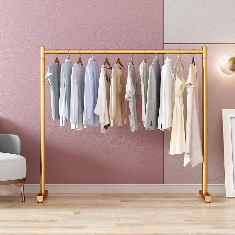 晾衣架加高加粗晒衣架卧室单杆式衣架阳台衣帽架家用挂衣架落地