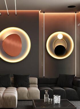 轻奢现代入户玄关装饰画带灯画led灯发光画客厅挂画走廊过道壁画