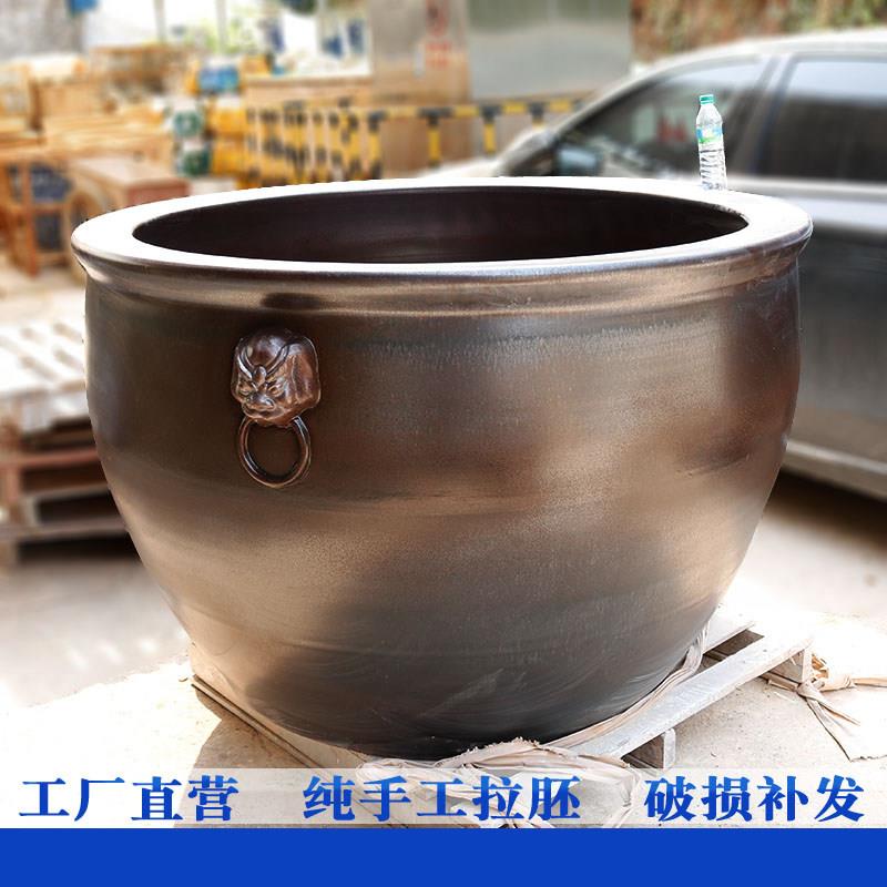景德镇陶瓷大缸鱼缸彷古特大号睡莲荷花缸庭院大型招财狮耳缸水缸