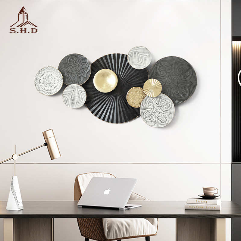 法式风铁艺挂件走廊过道壁饰茶室挂饰沙发背景墙装饰品现代轻奢风