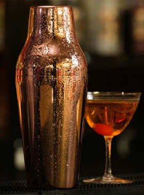 出口 法式二段式摇酒壶调酒器雪克壶Shaker不锈钢摇酒壶650ml