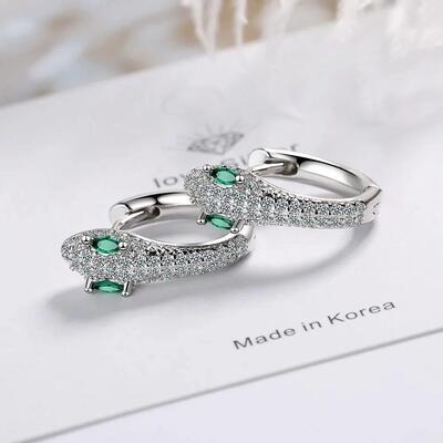 Prevent Allergy 925 Sterling Silver Small Snake Stud Earring