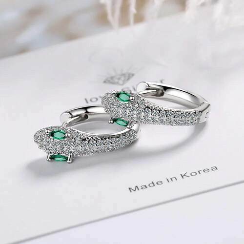 Prevent Allergy 925 Sterling Silver Small Snake Stud Earring