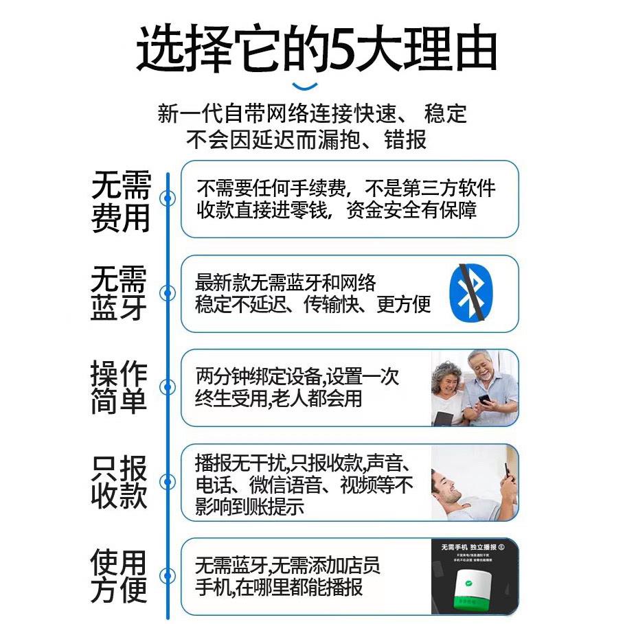 微信收款语音播报器收钱官方S1提示音4G大音量音响F1无需WiFi蓝牙