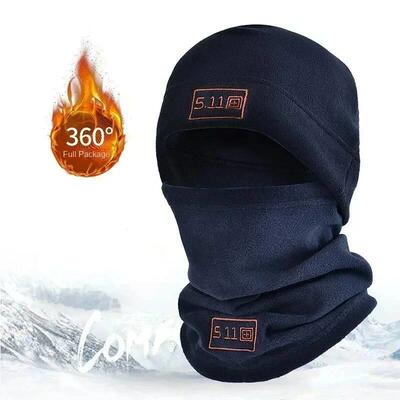 Tactical Military Fleece Hat and Scarf Set, Thermal Head Cov