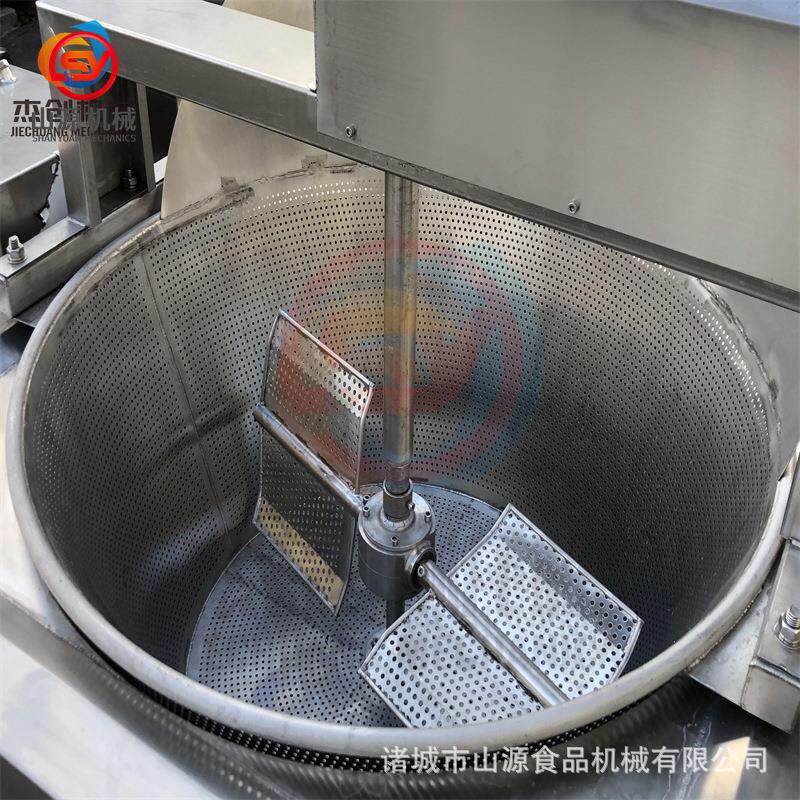 供应全自动猪蹄油炸锅自动出料凤爪油炸机带油渣清理功能